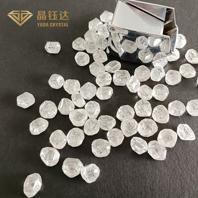 الماس خام و برش نخورده آزمایشگاهی رشد داده شده 4 قیراط الماس خشن HPHT برای پولیش